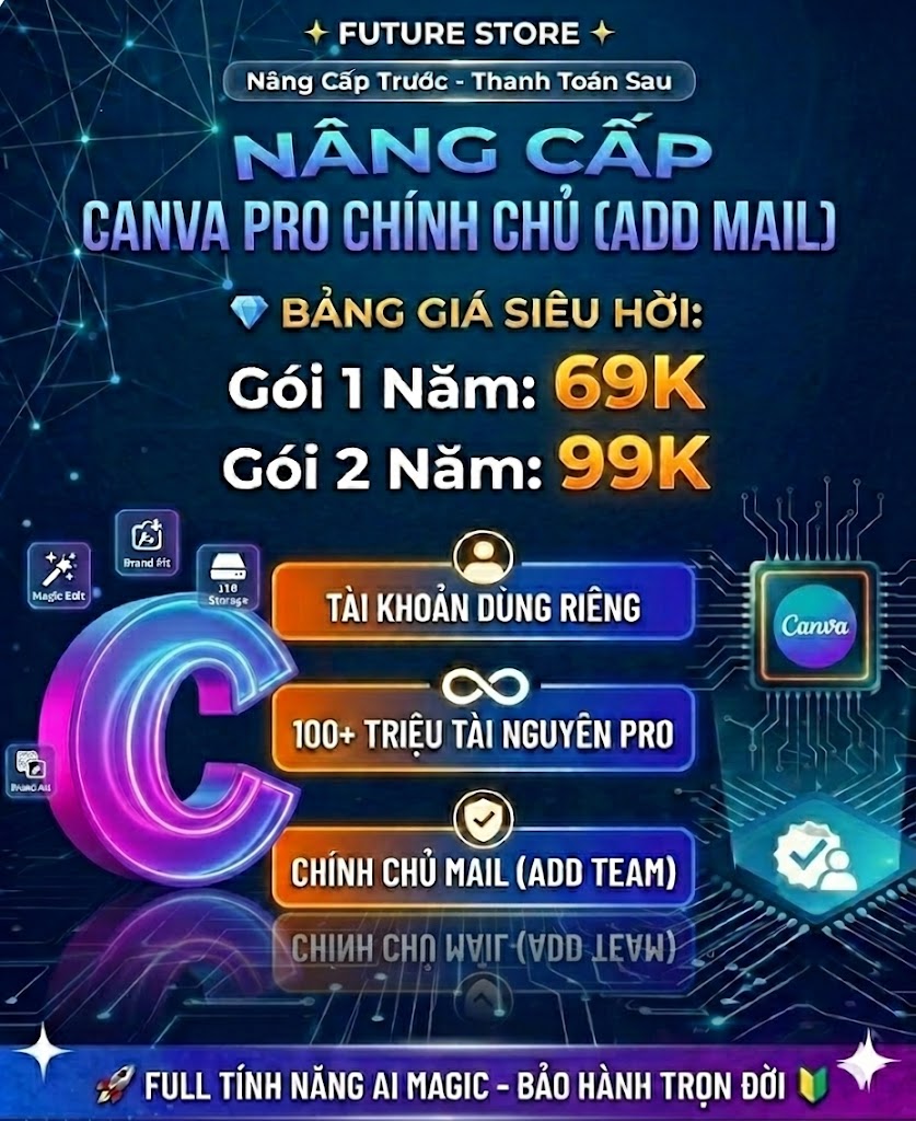 NÂNG CANVA PRO CHÍNH CHỦ - GIÁ RẺ NHẤT SÀN
